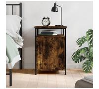 Bedside Table Smoked Oak Engineered Wood 40x42x60 cm Modern Storage Cabinet Slim