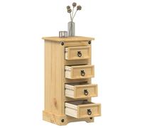 Bedside Table Solid Pine Honey 35x32.5x74cm 1 Drawer Modern Compact Handmade
