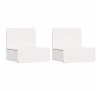 Bedside Table 2 pcs Wax Brown 44 x 32.5 x 40 cm Solid pine wood