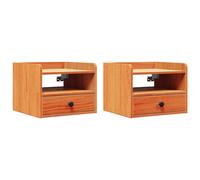 Bedside Table with Drawer Solid pine wood Pine Nightstand Wood Classic vidaXL