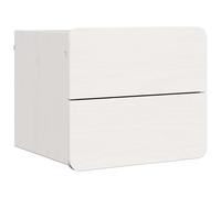 Bedside Table with Drawer Solid pinewood Nightstand Wall-Mounted vidaXL