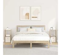 Bedside Table Sonoma Oak 30.5x27x59.5cm Engineered Wood 1 Drawer Modern Mini Set