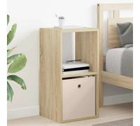 Bedside Table Sonoma Oak 35x32x68.5cm Engineered Wood 1 Drawer Compact Storage
