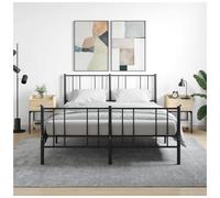 Bedside Table Sonoma Oak 40.5x31x60cm Engineered Wood 1 Drawer 2 Shelves MattBlk