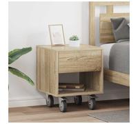 Bedside Table Sonoma Oak 40.5x40x48cm Engineered Wood Modern Rectangular Storage