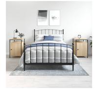 Bedside Table Sonoma Oak 40x42x60 cm Engineered Wood 1-Shelf Compact Hinged Door