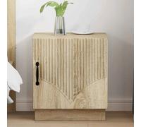 Bedside Table Sonoma Oak 43 x 34.5 x 47 cm Engineered Wood 1 Door D-Pull Vintage