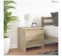 Bedside Table Sonoma Oak 45x34x44.5cm Engineered Wood Compact Nightstand Storage