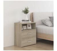 vidaXL 2x Bed Cabinets Sonoma Oak Bedside Side Storage Cabinet Nightstand