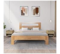 Bedside Table Sonoma Oak 50x46x50cm Engineered & Eucalyptus Wood Nightstand UK