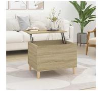 Bedside Table Sonoma Oak 60x44.5x45cm Engineered Wood Rustic 1-Shelf Compact UK