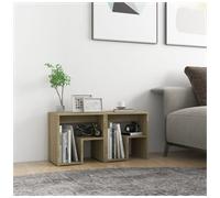 vidaXL 2x Bed Cabinets Sonoma Oak Engineered Wood Bedside Cabinet Nightstand