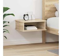 Bedside Table Sonoma Oak Engineered Wood 40x31x15cm Modern Storage Compact Slim