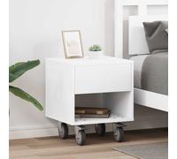 vidaXL Bedside Table 2 pcs White 40.5 x 40 x 48 cm Engineered Wood