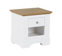 Beliani 1 Drawer Bedside Table WINGLAY White, White