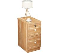 Bedside Table with 2 Drawer Storage, Lockable Design, Easy to Install, Maximizes Storage Space for Bedroom, Living Room, or Office Use