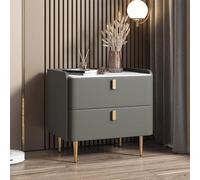 Bedside Table with 2 Drawers, Minimalist Nightstand for Bedroom and Small Apartment, Nordic Storage Cabinet for Living Room or Bedroom