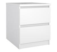 Bedside Table with 2 Drawers - Modern Nightstand - Compact Bedroom Storage Unit