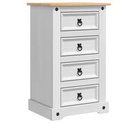 Bedside Table with Drawer Corona Solid Pine Wood Nightstand Furniture vidaXL