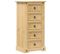 Bedside Table with Drawer Corona Solid Pine Wood Nightstand Organizer vidaXL