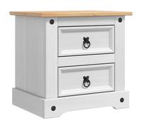 Bedside Table with Drawer Corona Solid Pine Wood Nightstands Stylish vidaXL