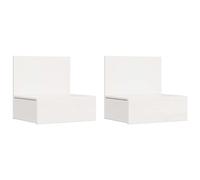 Bedside Table with Drawer Solid pine wood Bedroom Furniture Nightstand vidaXL