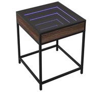 Bedside Table with Infinity LED Nightstand Bed Table Bedside Cabinet vidaXL