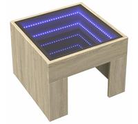 Bedside Table with Infinity LED Nightstand Bed Table Bedside Cabinet vidaXL