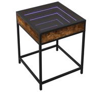 Bedside Table with Infinity LED Nightstand Bed Table Bedside Cabinet vidaXL