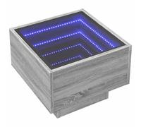 Bedside Table with Infinity LED Nightstand Bed Table Bedside Cabinet vidaXL