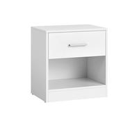 Side Table with Drawer Handle, Classic White