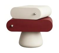 Bedside Table with Rotating Two Drawers and Spherical Pulls for Bedroom Storage - Sl esign, Easy Access, Modern Home Organizer