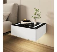 Bedside Table with Storage Drawers - LED Nightstand, Modern Floating Design for Bedroom and Living Room - 2024 Style for Young People
