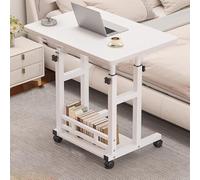 Bedside table with storage,Portable Overbed Desk,Laptop Cart,for bed or chair,Bedside tables for hospitals,overbed table adjustable height with wheels,tray table