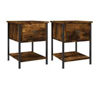 Vidaxl Bedside Tables 2 Pcs Grey Sonoma 34X35.5X45 Cm Engineered Wood, Grey