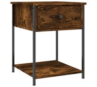 Vidaxl Bedside Table Smoked Oak 44X45X58 Cm Engineered Wood, Brown