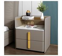 bedside tables Multifunctional with Drawer,Double Layer Worktop,Solid Wood for Living Room