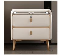 bedside tables Smart Multifunctional with Fingerprint Lock,Wireless Charging,3 Color LED Lights,for Bedroom