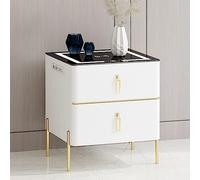 bedside tables Smart with Wireless Charging Dock,Glossy 2 Drawers and USB Charging,AdjS Lights