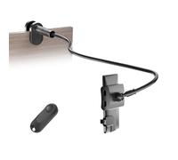 Bedside Tablet Holder for Kindle Reading in Bed with Remote Page Turner, Hands Free Desk Gooseneck Stand for Kindle Accessories, Gifts for Readers