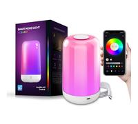 Bedside Touch Table Lamp, RGB Color Changing Night Lights for Bedroom, Rechargeable Lamp Battery Operated Lights, Bluetooth APP Control,Dimmable Night Light Kids, Wireless Touch Bedside Mood Lighting