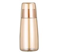 Bedside Water Bottle, Carafe and Glass Set, Bedside Nighttime Water Bottle Jug and Mug Set, Bathroom Mouthwash Dispenser, Glass with Lid 25oz/750ml (Amber)