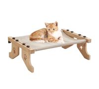 Bedsides Cat Hammock Sturdy Adjustable Wood Metal Seat Perch Sill | Hammock Design, Wood Robust Metal Frame for Large Cats, Kittens