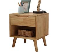 BedsideTableWoodBedroomMultifunction,SimplicityNightstandWith1Drawers,BedsideCabinetRetro,BedroomLivingRoomStorageUnit45*40 * 50.5cm(Color:Woodcolor) needed