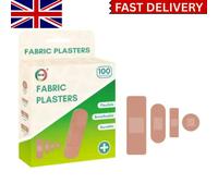 Bedsland 100pc Assorted Fabric Plasters Flexible First Aid Adhesive Bandages in Beige Bedsland Beige