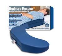 Bedsore Rescue Positioning Pillow Wedge - Tailbone, Sacrum, Buttocks - Small Size Under 100lbs - Hypoallergenic - Non-Slip Turning Wedge - Medical Grade Hospital to Home - Made in USA