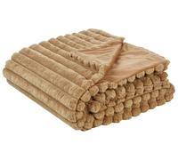 Bedspread RAKYA Faux Fur 200 x 220 cm Light Brown