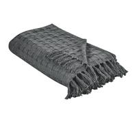 Bedspread BERE Cotton 150 x 200 cm Dark Grey