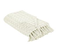Bedspread BERE Cotton 150 x 200 cm Off-White