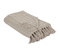 Beliani Bedspread BERE Cotton 200 x 220 cm Taupe, Grey